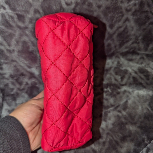 Tory Burch Red Quilted cosmetic Bag - Picture 4 of 5